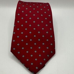 Dior Red and Black Patterned Tie